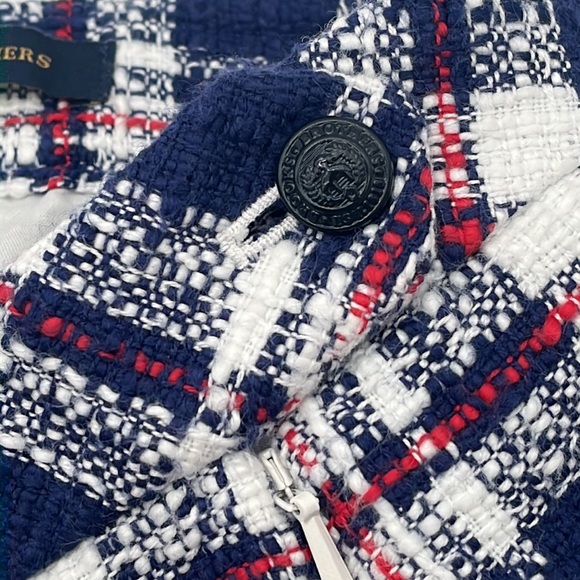 Brooks Brothers Tweed Texture Plaid Mini Skirt Size 2 - Picture 7 of 9